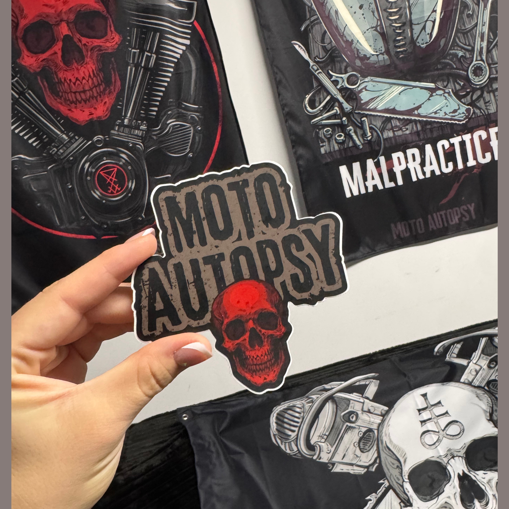 MA Red Skull Logo Sticker