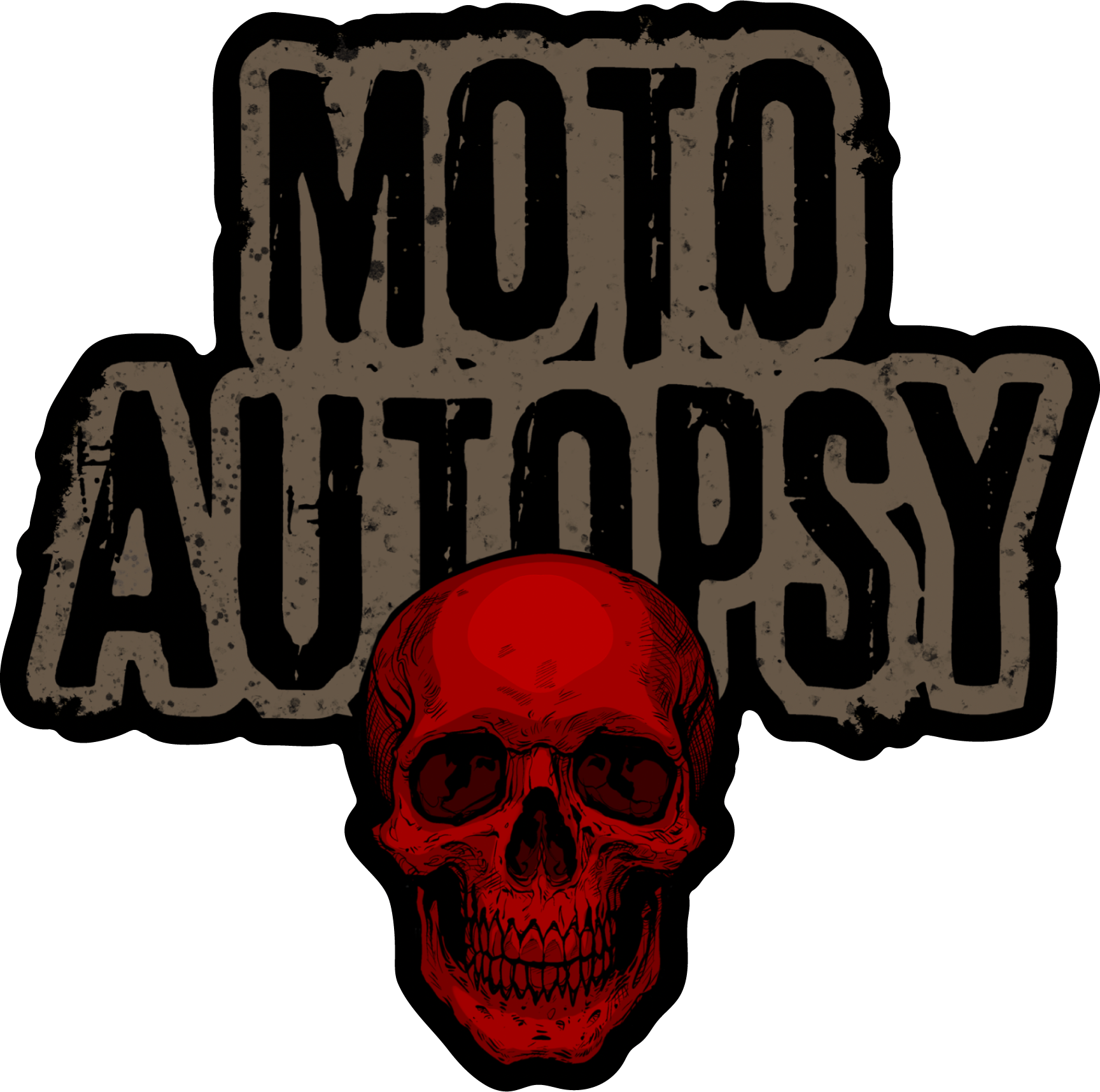 MA Red Skull Logo Sticker